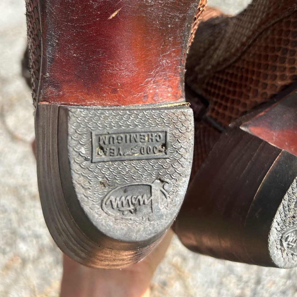Justin western cowgirl boots 5.5 good used condition leather - Picture 13 of 14